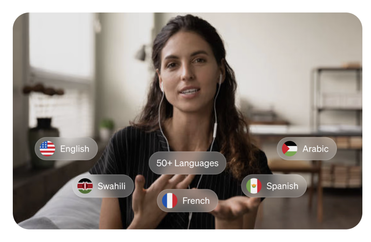 Participant speaking with a HumanTruths AI voice interviewer